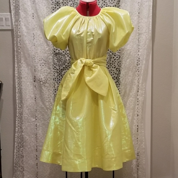 Christopher John Rodgers Iridescent Yellow Dress - Picture 15 of 16
